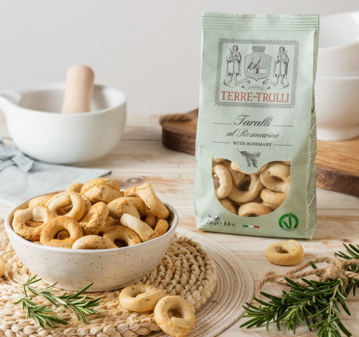 Taralli Pugliesi con Rosmarino 250g - Made in Italy